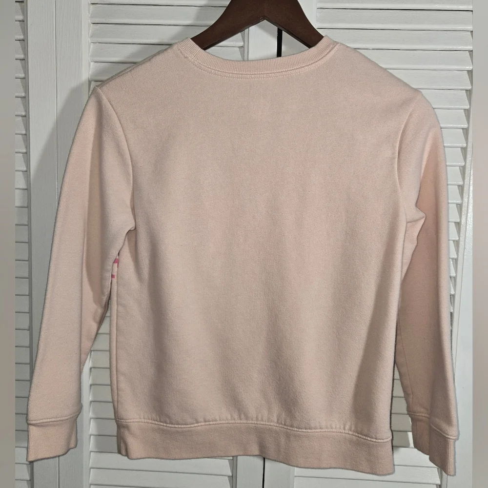 Cat & Jack Peach Pullover Sweatshirt Fair Isle Printed Pattern Sz 10/12
